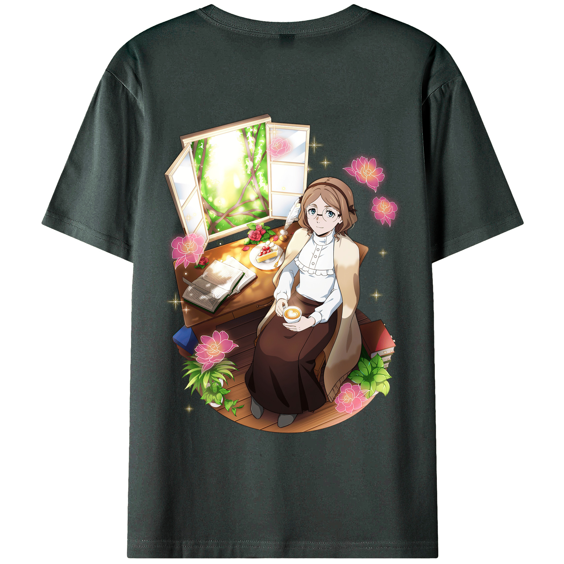 （画像用） 文豪ストレイドッグス Bungo Stray Dogs 綿100％ メンズ半袖Tシャツ（バックプリント） 通気性